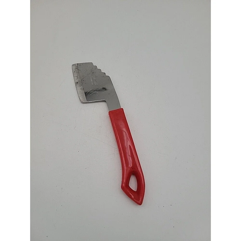 Quikut Stainless Steel Cleaver Red Plastic Handle 8
